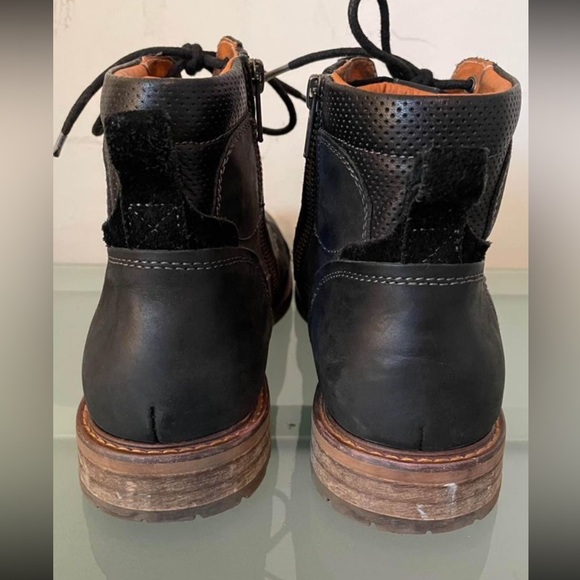 FLORSHEIM LODGE CAP TOE LACE BOOT black crazy horse Men’s 7.5 Leather Chukka - Picture 11 of 11